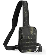 Keanoo Sling Bag, Tactical Anti Theft Crossbody Bag with Zipper Lock RFID EDC Small Chest Bags fo...