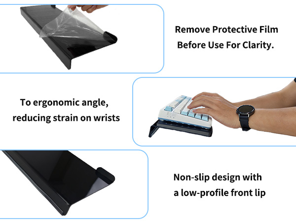 Keyboard Riser with Silicone Anti-Slip Strip