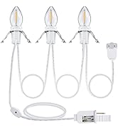 Meonum Accessory Cord with 3 LED Light Bulbs, 8.2 Ft Indoor Blow Mold Light Cord with Female Plug...