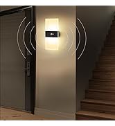 SURPALIG Wall Sconce, Motion Sensor Light Indoor, 4000mAh Battery Operated Wall Light Rechargeabl...