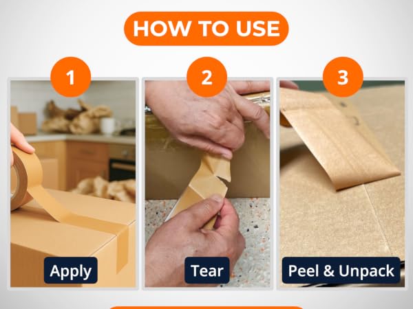 Elasticpack moving packing tape is easier to use and remove