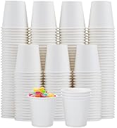Clawsoff [300 Pack 3 oz Paper Cups White, Small Mouthwash Cups 3 OZ, Mini Disposable Bathroom Cup...