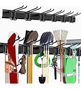 NOEAIKE Garage Storage Rack Hooks, 48 Inch Heavy Duty Wall Mount Garage Organization with 3 Rails...