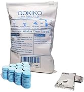 DOKIKO 100 PCS Glass Cleaner Tablets for Cars and Home, 1 Pack Makes 105 Gallons of Windshield Wa...