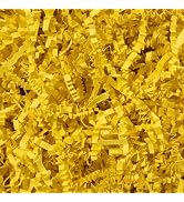 Mefleet 1/2 LB Crinkle Cut Paper Shred Filler 8 oz Yellow Crinkle Shredded Paper for Gift Box - G...