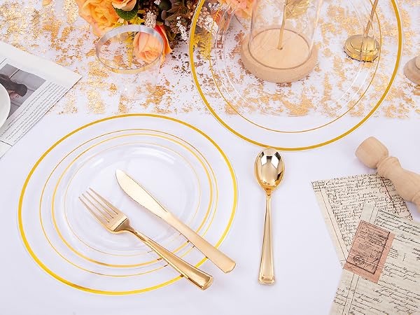 clear plastic plates