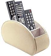 Fosinz Remote Control Holder Organizer Table Desk Leather Control Storage TV Remote Control Organ...