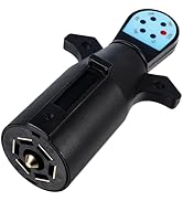 WUSHIXAN Trailer Light Tester, 7 Pin Trailer Plug Testerwith Red LED, 7 Way Trailer Plug Testerfo...