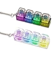 2Pcs Keyboard Fidget Toy for Adults, Clicker Keyboard with LED Light, Loud & Creamy Keyboard Fidg...