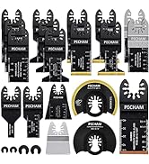 PECHAM 23PCS Titanium & Carbide Multitool Blades Oscillating Tool Saw Blades Heavy Duty for Hard ...