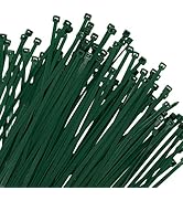 Zip Ties Assorted Sizes(4”+6”+8”+12”), 400 Pack, Green Cable Ties,Multi-Purpose Self-Locking Nylo...