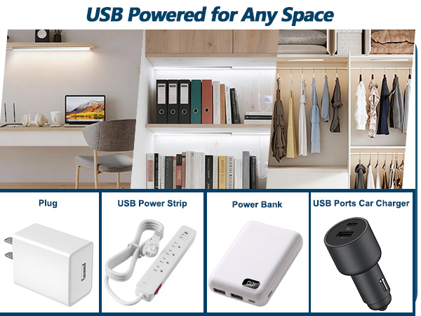 book shelf lights plug in