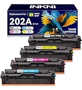 202A Toner Cartridges 4-Pack CF500A - Compatible Replacement for HP 202A 202X for Color LaserJet ...