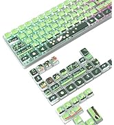 120 Key PBT Pudding Keycap Set ASA Profile with Transluscent PC Layer Dye-Sub Jungle Theme for 61...