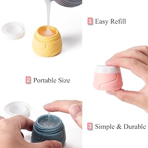 TSA Approved Containers 3oz Leak Proof Travel Tubs Refillable Liquid Travel Accessories for Shampoo