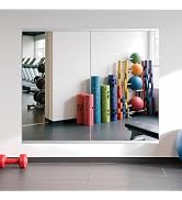 Ruomeng Home Gym Mirror, 48''x28''x2PCS Full Length, Large Frameless Body Mirror Tempered Glass f...