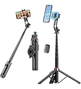 Magnetic Selfie Stick Tripod for iPhone - 51" Phone Tripod Stand Compatible with Magsafe, Travel ...