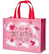 WRAPAHOLIC Valentine's Day Medium Reusable Gift Bag with Handles - 10 x 5.5 x 13 inch - Multiple ...