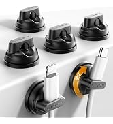6-Pack Rotatable Cord Holder for Nightstand, LISEN 360°Rotating Magnetic Clips, No-Residue Strong...