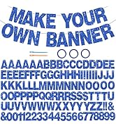 BEISHIDA 116 PCS A-Z Glitter Blue DIY Letter Banner Kit Make Your Own Banner,Including 111 Letter...