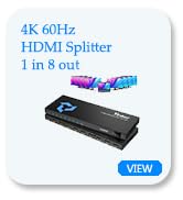 Yinker 4K@60Hz HDMI Splitter 1 in 8 Out for Multiple Monitors, Mirror/Duplicate Screens Only, HDM...