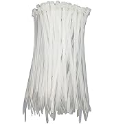 HS Clear Zip Ties 6 Inch Small (100 Pcs) 18 LBS Self Locking Zip Ties White Nylon Ties Thin,Stron...