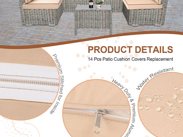 Outdoor Patio Cushions Replacement Covers