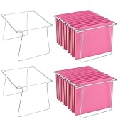 VZCPYTPM 4 Pack Hanging File Folder Frames, Heavy Duty Steel Hanging File Organizer, File Cabinet...