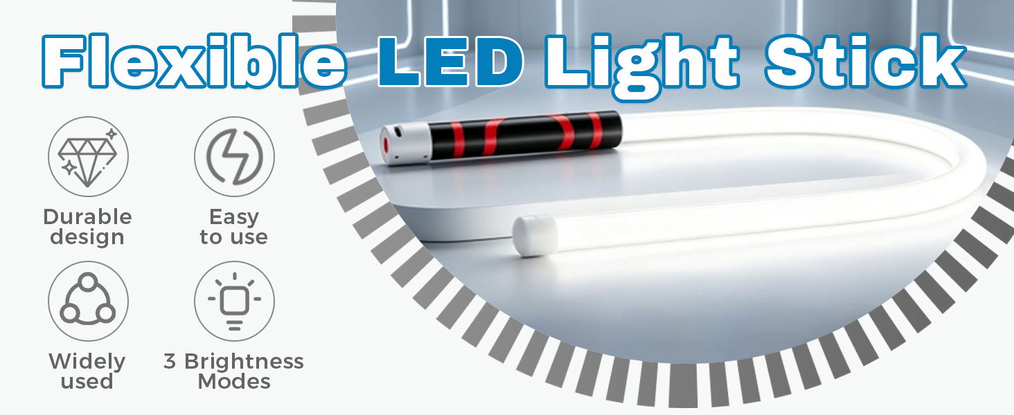 Bendable LED Flashlight Stick
