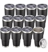 Cool Yoleb 30 oz Tumbler with Lid Stainless Steel Tumblers Bulk Vacuum Insulated Cup Reusable Pow...