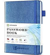 EPEWIZD Password Book with Alphabetical Tabs Hardcover Password Organizer 5.2X7.7'' Internet Addr...