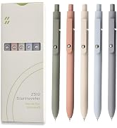 UIXJODO Gel Pens, 5 Pcs 0.5mm Black Ink Pens Fine Point Smooth Writing Pens, High-End Series Pens...