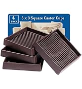 Fursafe&Q Rubber Caster Cups, Non Slip Furniture Pads Hardwood Floors -Furniture Coasters Cups wi...