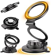 CRUIHOG Upgraded Lock/Suction Cup Vacuum Magnetic Phone Holder,Adjustable&Foldable&Portable Zinc-...