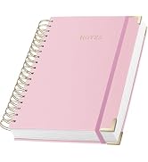 ALKALO Spiral Notebook Journal, 328 Pages Linen Hardcover College Ruled Notebook, Lined Thick Jou...