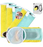 Shoe Washing Machine Bag Reusable Sneaker Washing Bag with Built-in Fluffy Brushes for 360° All-A...