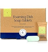 Cleanomic - Foaming Dish Soap Tablets (6 Pack) - Dish Soap for Manual Dish Washing, 6 Concentrate...