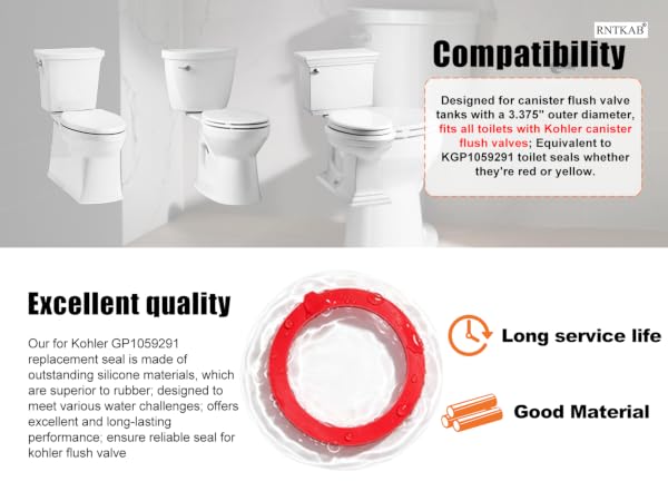 k-gp1059291 canister flush valve seal toilet replacement kit gp1059291 red