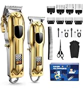 SHYEEH Hair Clippers for Men Set, Hair Trimmer & Beard Trimmer for Men Set | Cordless Clipper & T...