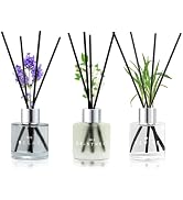 3 Pack Fragrance Reed Diffuser, 50ML Lavender Jasmine Lemongrass Aromatherapy Diffuser Set with 1...