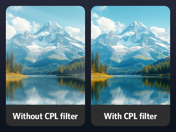 52MM Clip-on CPL Phone Camera Lens Filter,