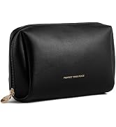 Aveniee Travel Makeup Bag Small, Vegan Leather Pouches Cosmetic Case for Women, Cute Make Up Bag ...