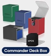 Mlikero 4 Pack Card Deck Box, Commander Deck Box Holds 400+ Single Sleeved Cards with 4 Dividers,...