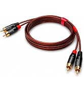 KOOKFJLLZ RCA Phono Cable 5 Feet - Low Noise Shielded Turntable Cable, Gold Plated 4N OFC Male to...