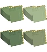 FALIZIFU 50 Pieces 2-Ply Green Scalloped Napkins with Gold Foil Cocktail Napkins Disposable Paper...