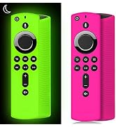 WEVOVE (2 pcs) TV Stick Remote Cover Glow, TVStick Remote Cover Case, Shockproof Anti Slip Silico...