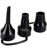 3 Sizes Black Air Pump Replacement Nozzles, Inflatable Pump Nozzles Head, Plastic Pump,Air Pump I...
