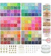 LIS HEGENSA 144Colors 25000+Pcs Clay Beads Bracelet Making Kit, Crafts Polymer Heishi Beads with ...