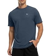 Rdruko Men's Dry Fit Workout Shirts Moisture Wicking Short Sleeve Athletic Running Gym Active T S...