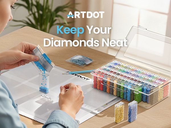 64 Jars Storage Containers for Diamond Art